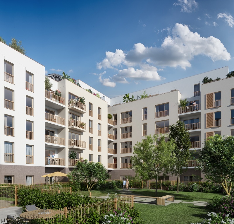 Новый жилой комплекс  в западном пригороде Парижа